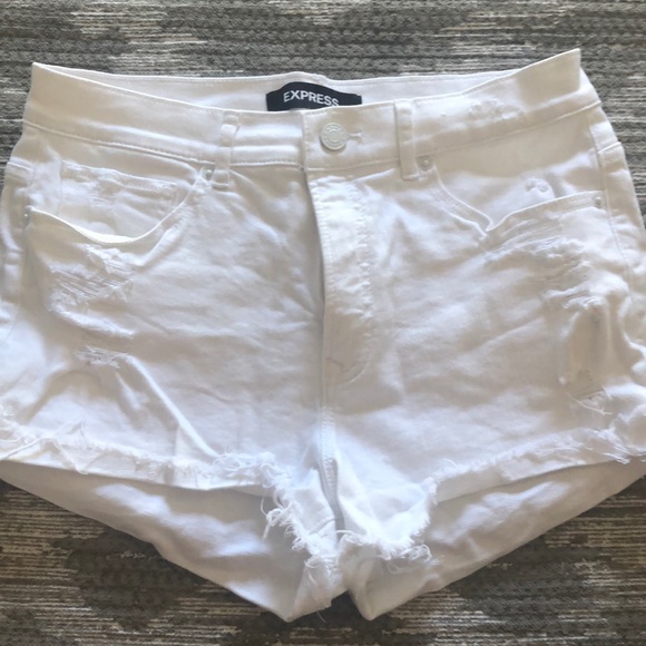 Express Pants - Express white denim shorts